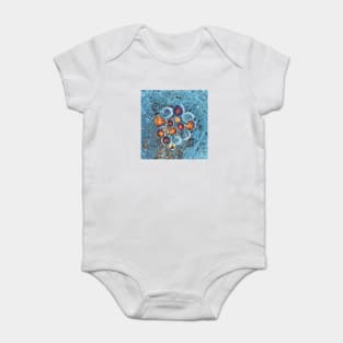 Snail Shells- Turquoise Baby Bodysuit